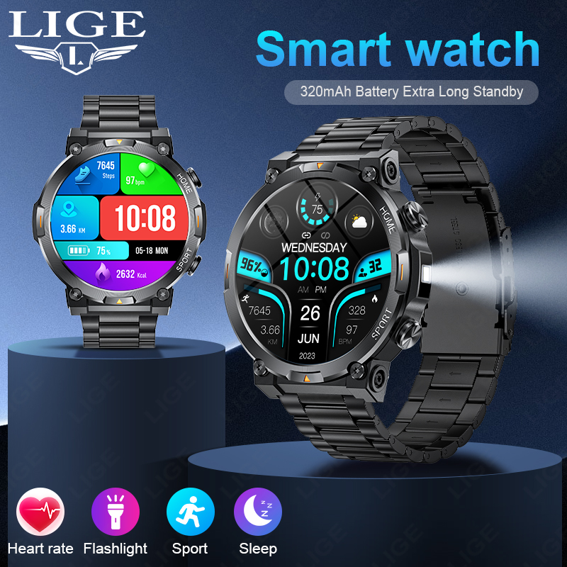 Smartwatch Latest Watches For Men - LIGE Outdoor Sports Smart Watch Men