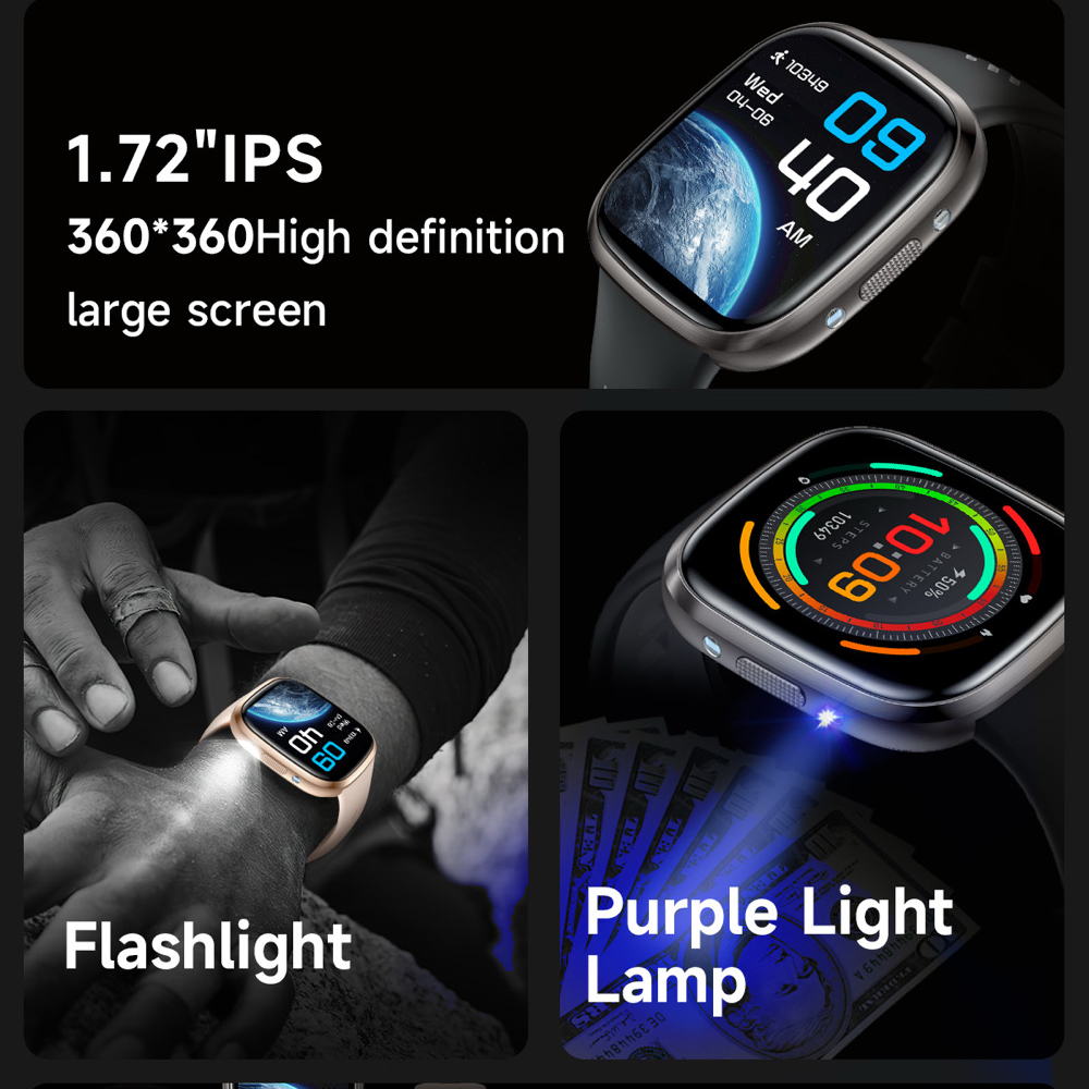 Smart Watch Men BT Call LED Fl - Smartwatch Purple Watches For Women recension och pris