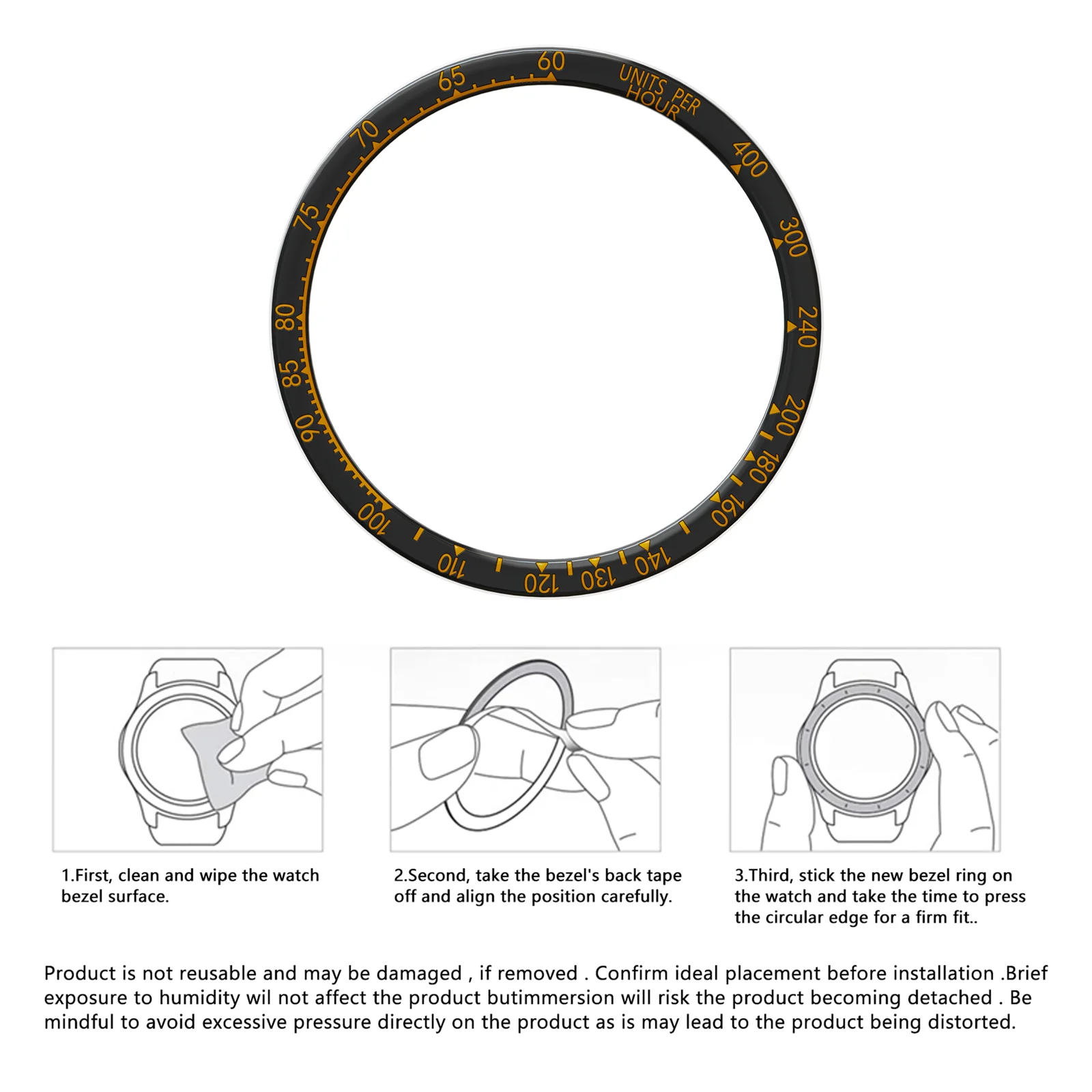 Smart Watch Metal Bezel for Ga - Smartwatch Ring Watches recension och pris