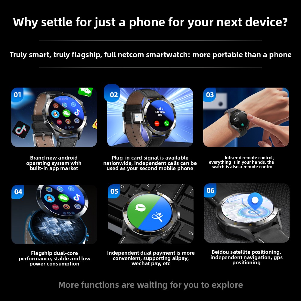 4G Smart Watch with SIM Card S - French Connection Watches Smartwatch App recension och pris