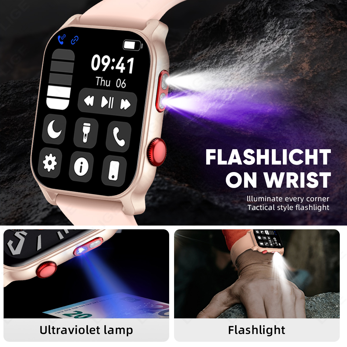 LIGE Ultra thin Smart Watch Wo - Smartwatch Purple Watches For Women recension och pris