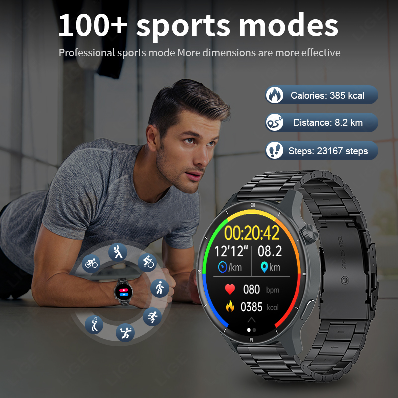 LIGE 3D Dynamic Dial Smart Wat - Smartwatch Latest Watches For Men recension och pris
