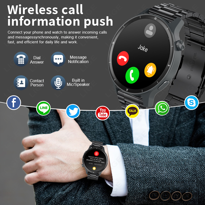 LIGE 3D Dynamic Dial Smart Wat - Smartwatch Latest Watches For Men recension och pris