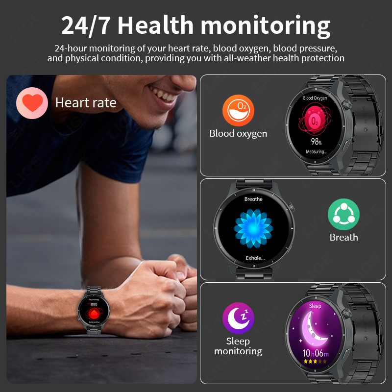 LIGE 3D Dynamic Dial Smart Wat - Smartwatch Latest Watches For Men recension och pris