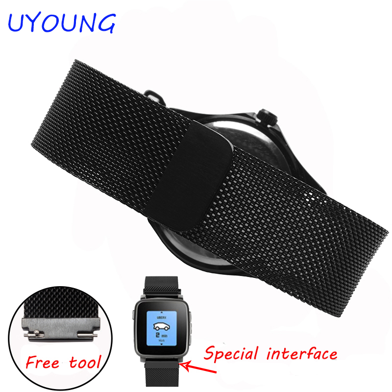 22mm Milanese Loop Strap For P - Smartwatch Pebble Watches recension och pris