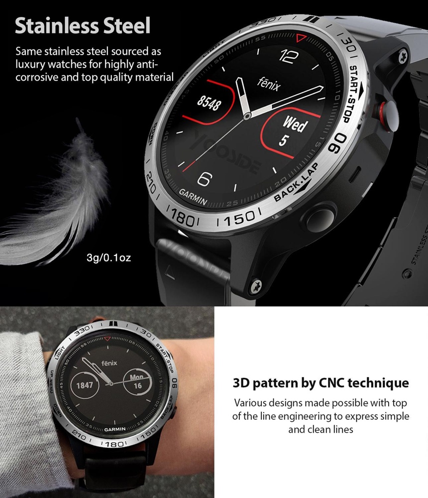Bezel for Garmin Fenix 7 7X 6  - Smartwatch Ring Watches recension och pris