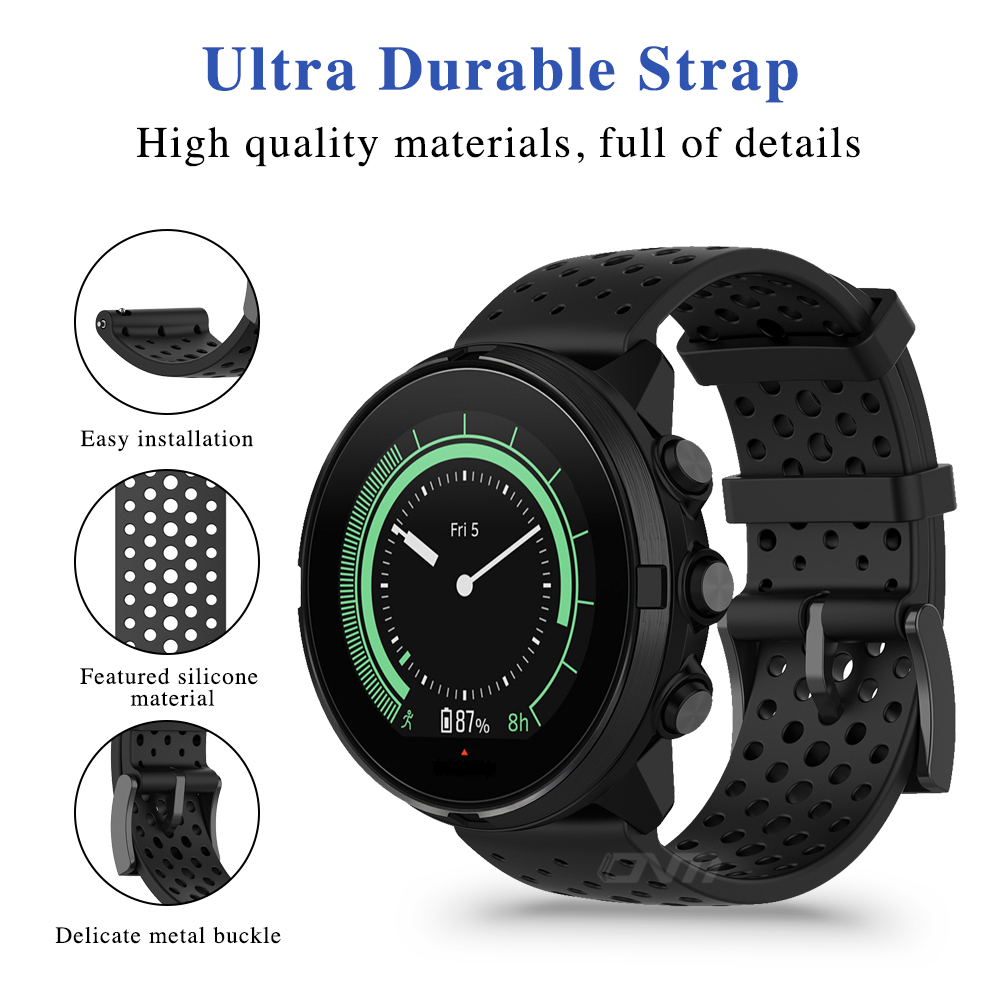 Silicone Bracelet for Suunto 7 - Fossil Watches Smartwatch Hybrid recension och pris