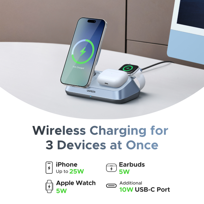 UGREEN Qi2 25W MAX Magnetic Wi - Smartwatch Apple Watch recension och pris