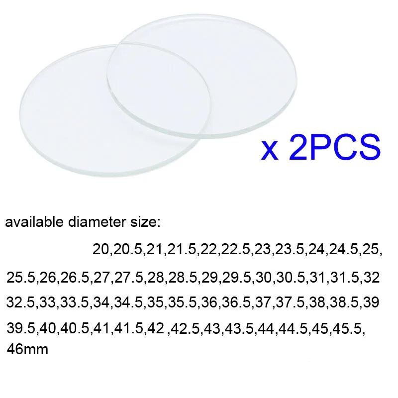 【2PCS】Thickness 2.0mm Round Wa - Watch Crystal Replacement recension och pris