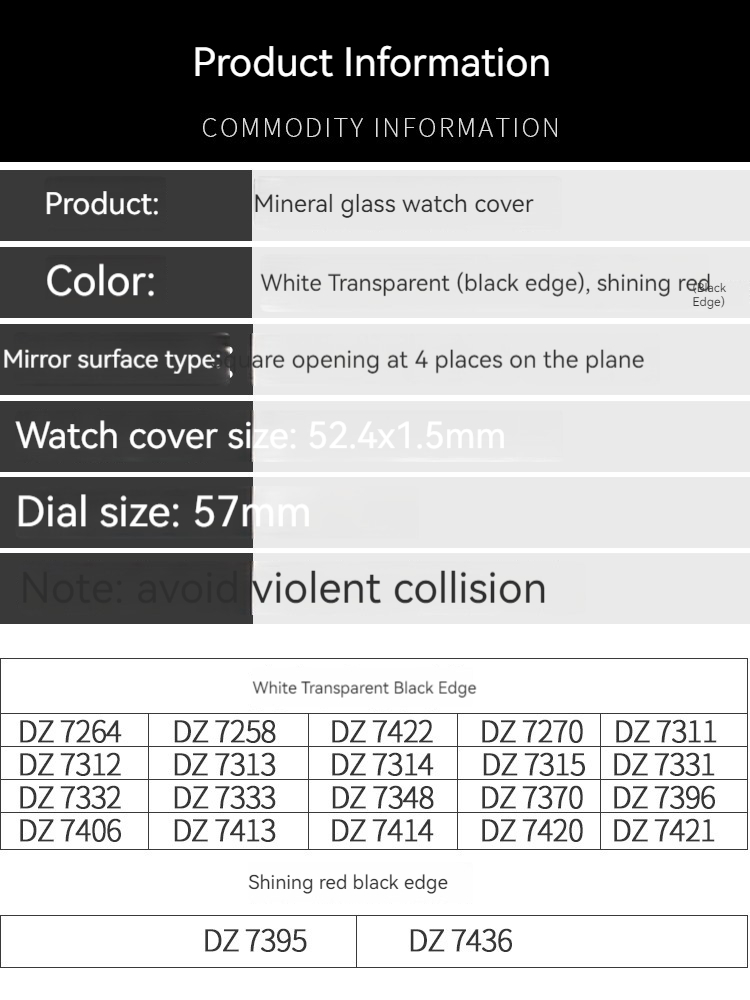 Mineral glass For Diesel DZ431 - Watch Esim recension och pris