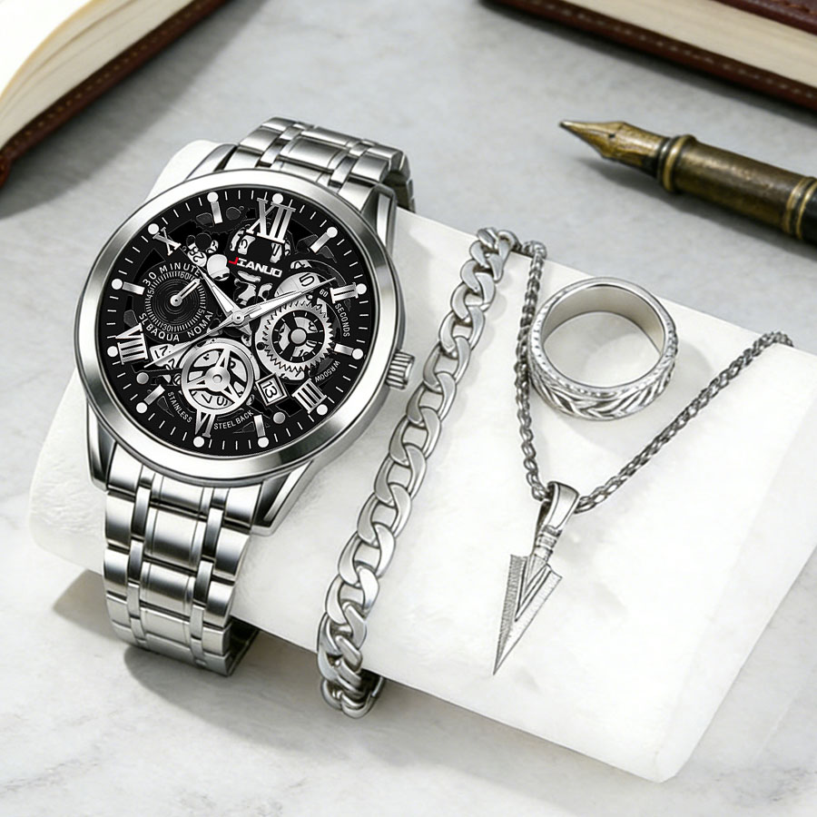 Business Luxury Men's Steel Ba - Smartwatch Ring Watches recension och pris