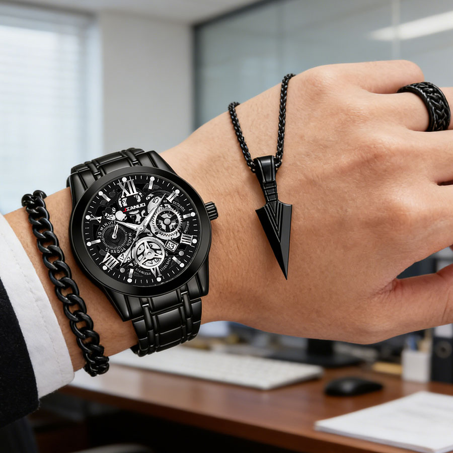 Business Luxury Men's Steel Ba - Smartwatch Ring Watches recension och pris