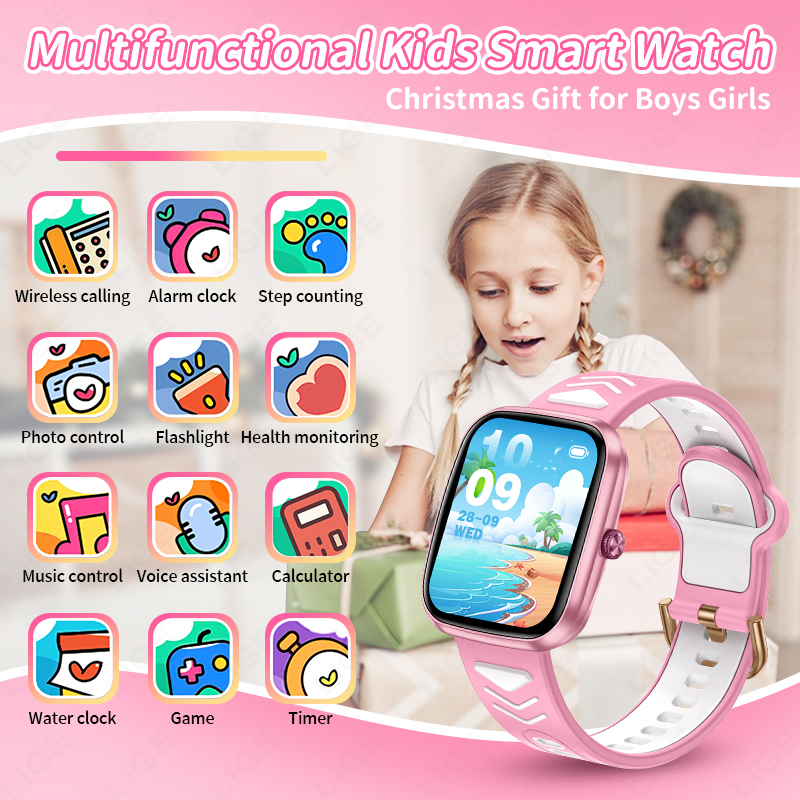 LIGE New 1.75 Inch Bluetooth C - Smartwatch Digital Watches For Kid Boy With Alarm recension och pris