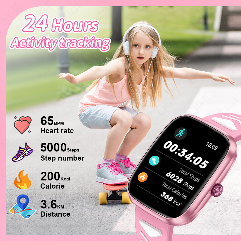LIGE New 1.75 Inch Bluetooth C - Smartwatch Digital Watches For Kid Boy With Alarm recension och pris