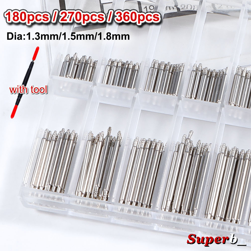 360pcs Dia 1.3mm/1.5mm/1.8mm S - Spring Bar Tool recension och pris