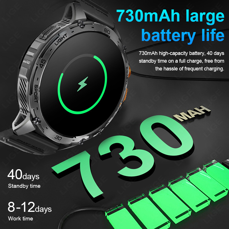 LIGE 730mAh Large Battery Ultr - Smartwatch Latest Watches For Men recension och pris