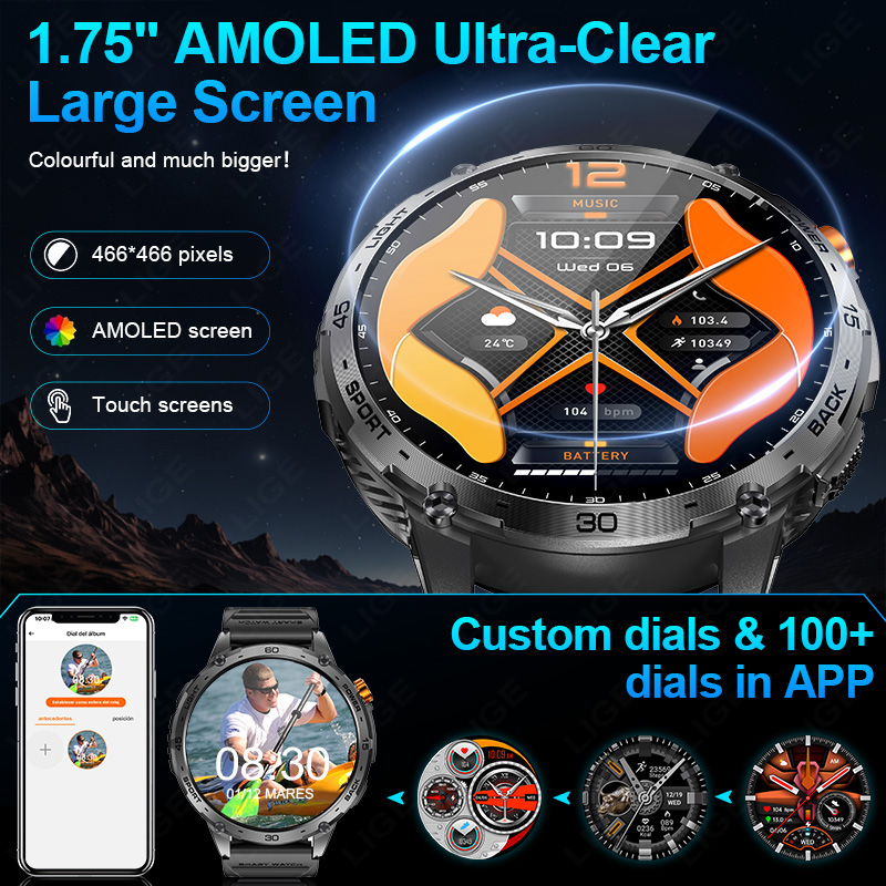 LIGE 730mAh Large Battery Ultr - Smartwatch Latest Watches For Men recension och pris