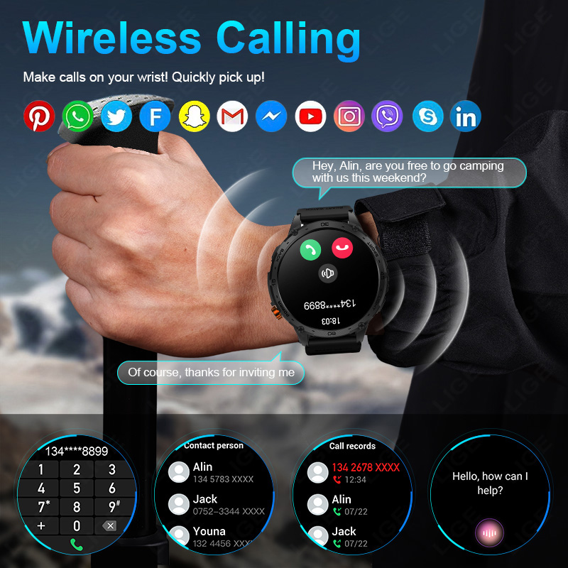 LIGE 730mAh Large Battery Ultr - Smartwatch Latest Watches For Men recension och pris