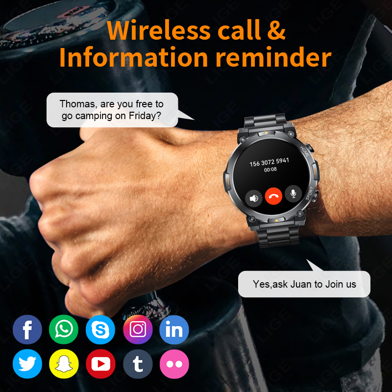 LIGE Outdoor Sports Smart Watc - Smartwatch Latest Watches For Men recension och pris