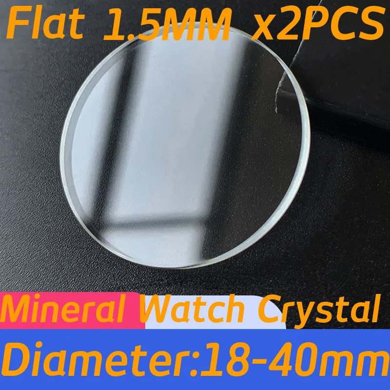 Set of 2PCS Thickness 1.5mm Fl - Watch Crystal Replacement recension och pris
