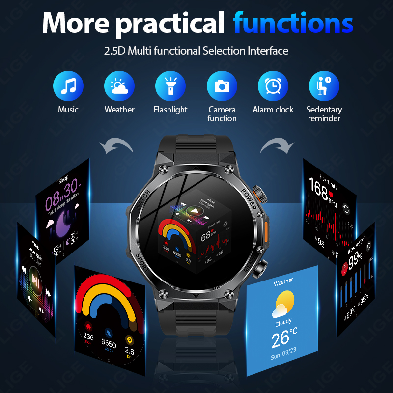 LIGE New Men 800mAh Ultra Long - Smartwatch Latest Watches For Men recension och pris