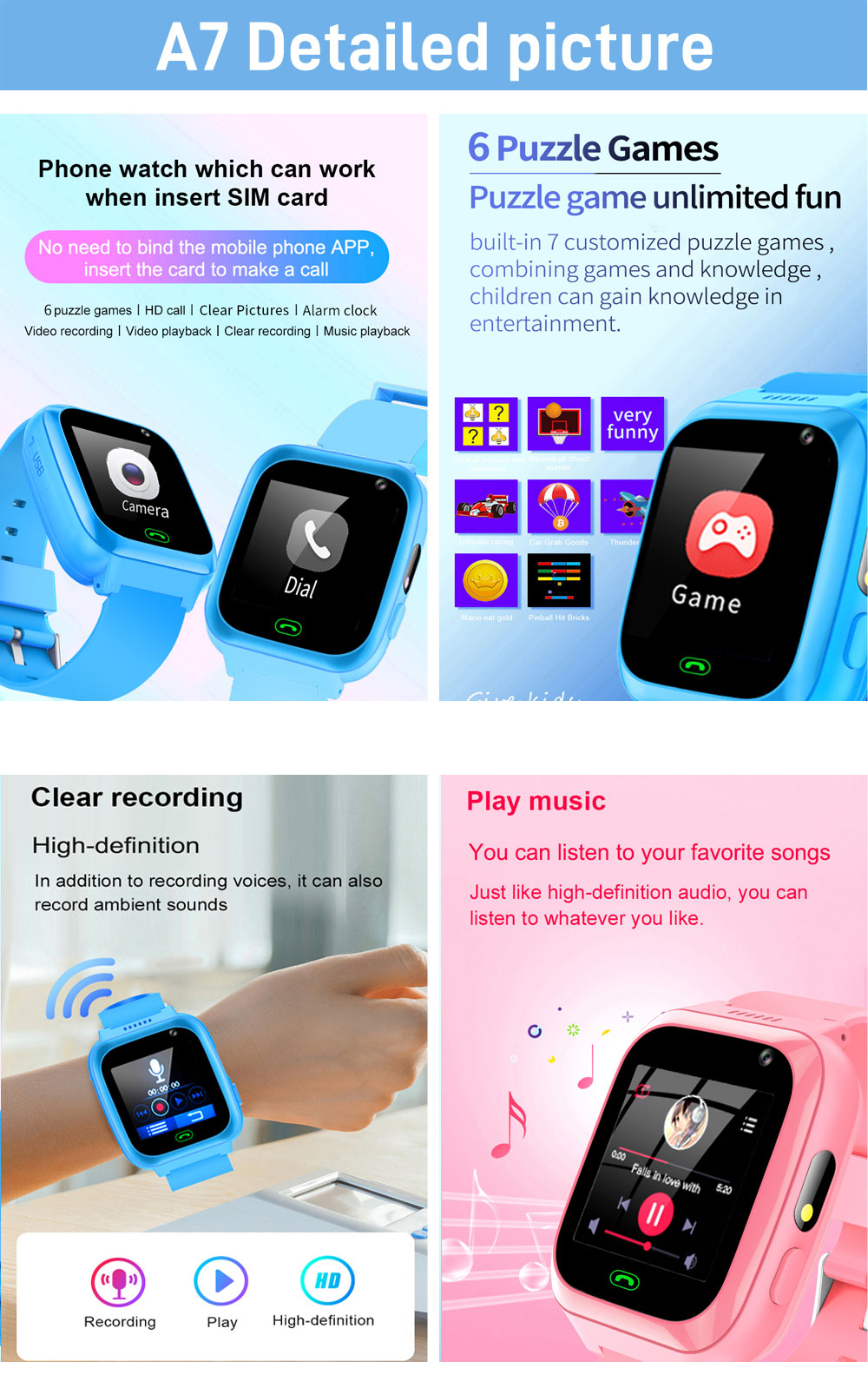 2G 4G Kids Smart Watch Phone G - Smartwatch Watches For Kid Boy Waterproof recension och pris