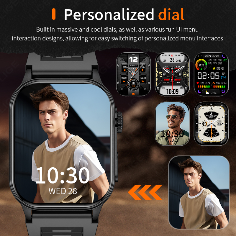 LIGE Smart Watch for Men 3ATM  - Smartwatch Latest Watches For Men recension och pris