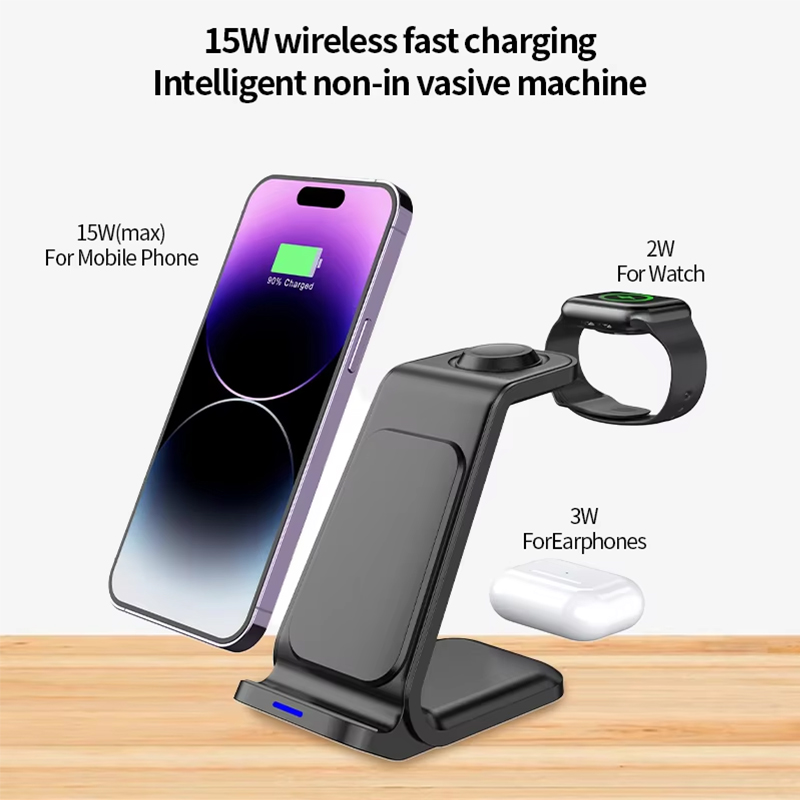 15W 3 in 1 Wireless Charger St - Smartwatch Apple Watch recension och pris