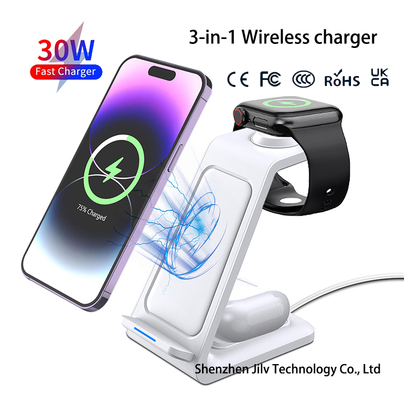 15W 3 in 1 Wireless Charger St - Smartwatch Apple Watch recension och pris